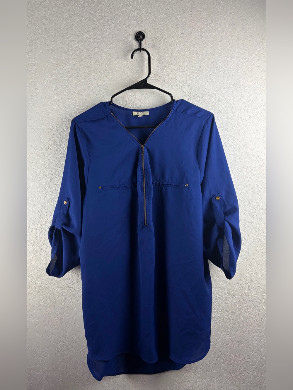 MPH Collection Women’s Vintage Royal Blue Top 2X